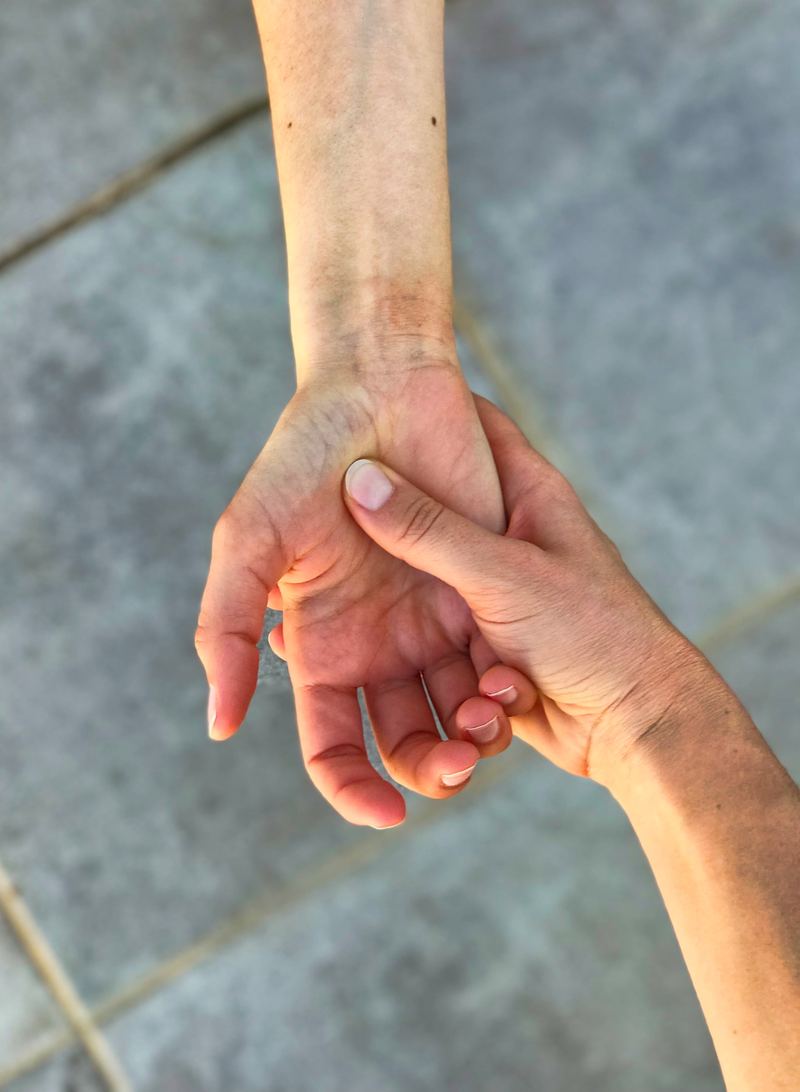 Sleep health support — a supportive, reassuring hold